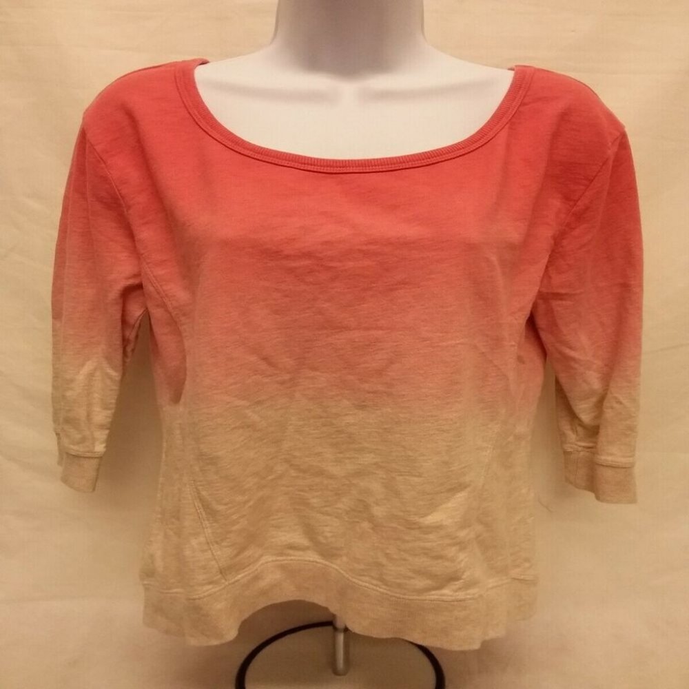 Women's Medium Mudd 3/4 Sleeve 3/4 Sleeve Pink Ombre T-Shirt